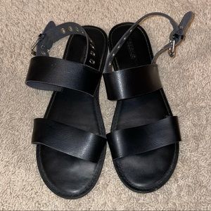 American Eagle black strapping sandals
